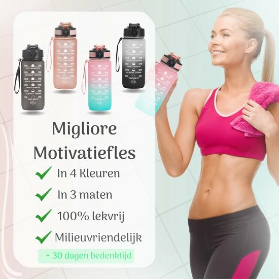 Groothandel 💯 Migliore Bidon 600 Ml - Met Rietje - BPA Vrij - Sport - 750 Ml - Ook In 1 Liter En 2 Liter ⌛ 4 Groothandel 💯 Migliore Bidon 600 Ml - Met Rietje - BPA Vrij - Sport - 750 Ml - Ook In 1 Liter En 2 Liter ⌛ - Afbeelding 2