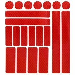 Groothandel 😀 Winkrs Fietsreflector - Reflecterende Veiligheids Stickers Rood - Reflectie Tape Voor In Het Verkeer - Maak Wandelwagens, Koffers, Buggy's, Skelters, Helms, Fietsen Etc Goed Zichtbaar In Het Donker. 🤩