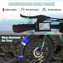 Hete verkoop ✨ HITWAY E-Bike Elektrische Fiets 20 Inch Fat Tire E-Bicycle Vouwfiets, 250 W/36 V/11,2 Ah Accu, Max. Bereik Tot 35-90 Km, Offroad-mountainbike Met Shimano 7-versnellingen, City EBike Met Slot 🛒 -MGO Leisure Wear winkel 550x550 582