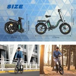 Beste Pirce 😍 HITWAY E-Bike Elektrische Fiets 20 Inch Fat Tire E-Bicycle Vouwfiets, 250 W, 11,2 Ah Accu, Max. Bereik Tot 35-90 Km, Offroad-mountainbike Met Shimano 7-versnellingen, City EBike,Groen Zwart ✨ 12 Beste Pirce 😍 HITWAY E-Bike Elektrische Fiets 20 Inch Fat Tire E-Bicycle Vouwfiets, 250 W, 11,2 Ah Accu, Max. Bereik Tot 35-90 Km, Offroad-mountainbike Met Shimano 7-versnellingen, City EBike,Groen Zwart ✨ -MGO Leisure Wear winkel 550x550 60
