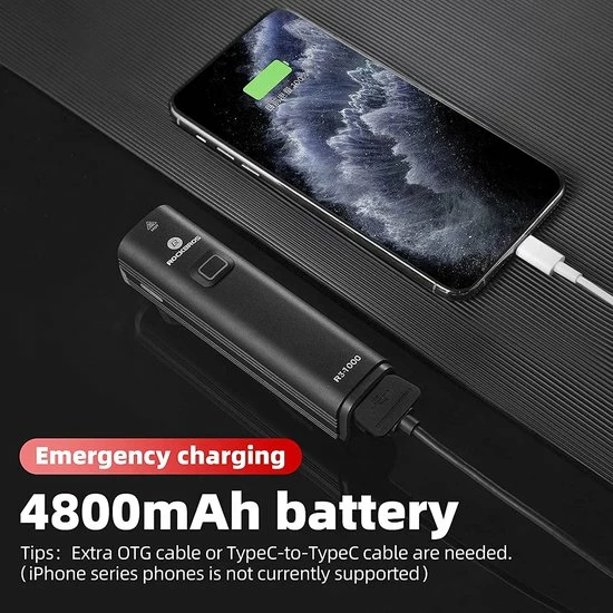 Begroting 👍 MaxiQualis ROCKBROS Fietskoplamp 1000 Lumen - UBS Oplaadbaar - 4800mAh Accu - IPX6 Waterbestendig 🎉 5 Begroting 👍 MaxiQualis ROCKBROS Fietskoplamp 1000 Lumen - UBS Oplaadbaar - 4800mAh Accu - IPX6 Waterbestendig 🎉 - Afbeelding 3