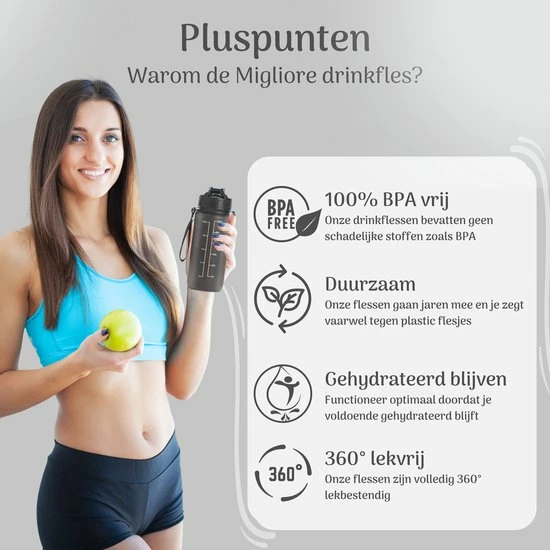 Kopen ๐ Migliore Bidon 600 Ml - Met Rietje - BPA Vrij - Sport - 750 Ml - Ook In 1 Liter En 2 Liter ๐งจ 11 Kopen ๐ Migliore Bidon 600 Ml - Met Rietje - BPA Vrij - Sport - 750 Ml - Ook In 1 Liter En 2 Liter ๐งจ - Afbeelding 9
