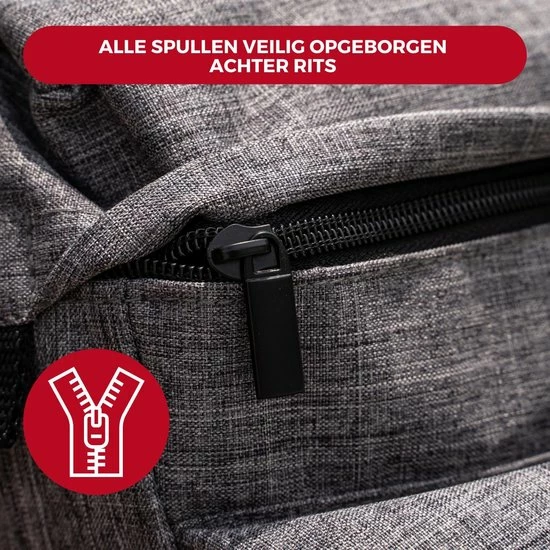 Coupon ❤️ Fietstassen Dubbel - Dubbele Fietstas Draagbaar - Waterdicht - Ritssluiting - 4 Vakken - Grijs - Media Evolution 🌟 10 Coupon ❤️ Fietstassen Dubbel - Dubbele Fietstas Draagbaar - Waterdicht - Ritssluiting - 4 Vakken - Grijs - Media Evolution 🌟 - Afbeelding 8