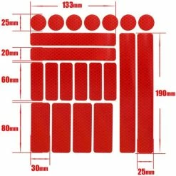 Groothandel 😀 Winkrs Fietsreflector - Reflecterende Veiligheids Stickers Rood - Reflectie Tape Voor In Het Verkeer - Maak Wandelwagens, Koffers, Buggy's, Skelters, Helms, Fietsen Etc Goed Zichtbaar In Het Donker. 🤩 -MGO Leisure Wear winkel 550x552 10