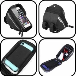 Korting 💯 Kirano Fietstas Stuur - Stuurtas - Fiets Telefoonhouder - Smartphone Houder Fiets - Waterdichte Fietstas - Universeel - Zwart 🛒 -MGO Leisure Wear winkel 550x554 2