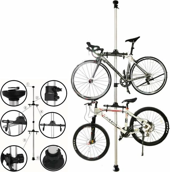 Beste deal ⌛ Merkloos Decopatent PRO Plafond Fiets Ophangsysteem Voor 2 Fietsen - Staand Fietsenrek 2 Fietsen - Fietsenhouder Met Telescoop Opbergstang 🎁 3 Beste deal ⌛ Merkloos Decopatent PRO Plafond Fiets Ophangsysteem Voor 2 Fietsen - Staand Fietsenrek 2 Fietsen - Fietsenhouder Met Telescoop Opbergstang 🎁