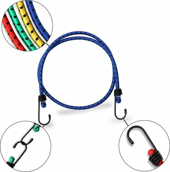 Aanbiedingen 👍 Merkloos 12 X Rubberen Bagagespin Met Haken 30-95 Cm X 8 Mm 🎁 5 Aanbiedingen 👍 Merkloos 12 X Rubberen Bagagespin Met Haken 30-95 Cm X 8 Mm 🎁 - Afbeelding 3