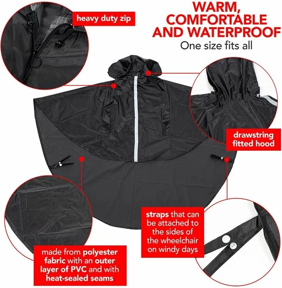 Beste Pirce π BRAMBLE Rolstoel Regenponcho Regencape, Bescherming Bij Slecht Weer - Herbruikbaar En Waterdicht β€οΈ 4 Beste Pirce π BRAMBLE Rolstoel Regenponcho Regencape, Bescherming Bij Slecht Weer - Herbruikbaar En Waterdicht β€οΈ - Afbeelding 2