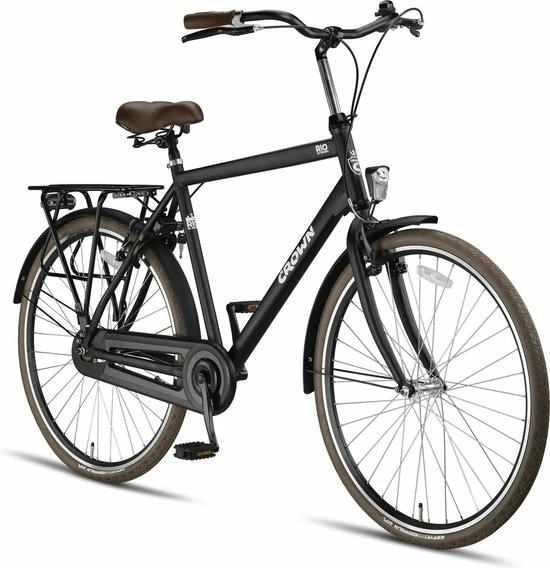 Aanbiedingen ✨ Crown Rio Herenfiets 28 Inch 55cm Zwart 🎉 10 Aanbiedingen ✨ Crown Rio Herenfiets 28 Inch 55cm Zwart 🎉 - Afbeelding 8