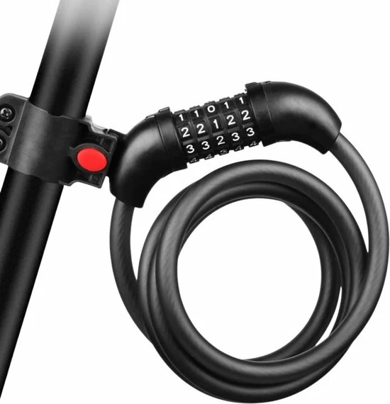 Beste Pirce 😀 Bikeway - Combinatie Kabelslot - Fietsslot - Cijferslot - Anti-kras - Fietsketting - 125cm - Zwart 🤩 9 Beste Pirce 😀 Bikeway - Combinatie Kabelslot - Fietsslot - Cijferslot - Anti-kras - Fietsketting - 125cm - Zwart 🤩 - Afbeelding 7