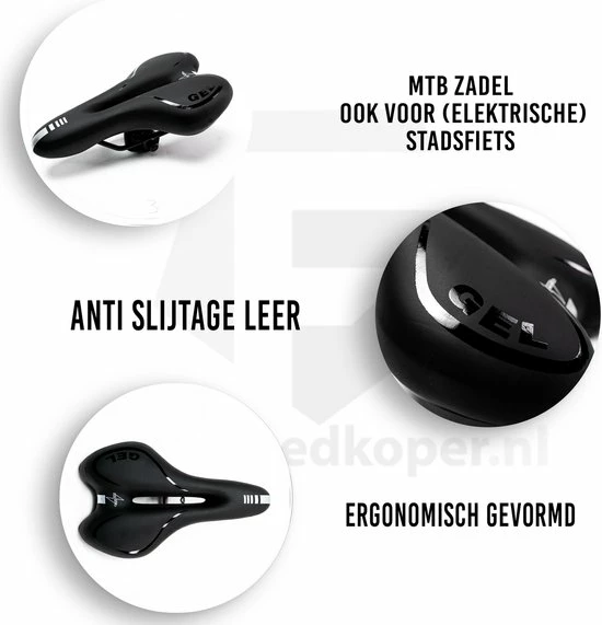 Begroting β Voltano Trekking Fietszadel - Comfortabel Gel Zadel - Met Uitsparing - Inclusief Zadelstrop - 100% Waterdicht - Unisex - Zwart π₯ 7 Begroting β Voltano Trekking Fietszadel - Comfortabel Gel Zadel - Met Uitsparing - Inclusief Zadelstrop - 100% Waterdicht - Unisex - Zwart π₯ - Afbeelding 5