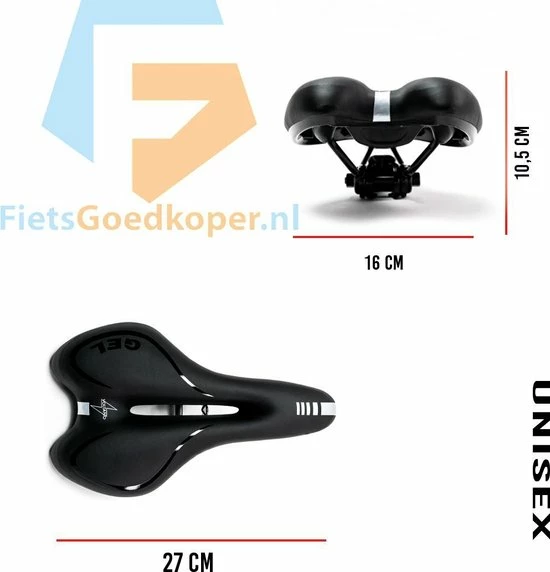 Begroting β Voltano Trekking Fietszadel - Comfortabel Gel Zadel - Met Uitsparing - Inclusief Zadelstrop - 100% Waterdicht - Unisex - Zwart π₯ 9 Begroting β Voltano Trekking Fietszadel - Comfortabel Gel Zadel - Met Uitsparing - Inclusief Zadelstrop - 100% Waterdicht - Unisex - Zwart π₯ - Afbeelding 7