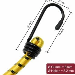 Aanbiedingen 👍 Merkloos 12 X Rubberen Bagagespin Met Haken 30-95 Cm X 8 Mm 🎁 15 Aanbiedingen 👍 Merkloos 12 X Rubberen Bagagespin Met Haken 30-95 Cm X 8 Mm 🎁 -MGO Leisure Wear winkel 550x575 3