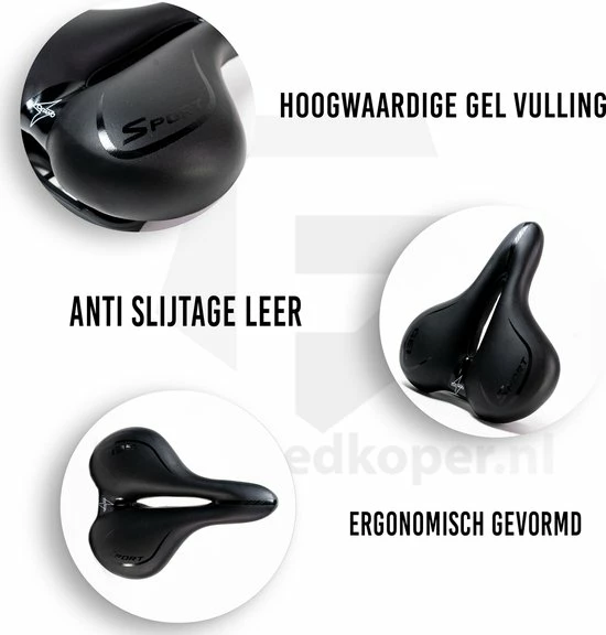 Gloednieuw ๐ Voltano City / Tour Fietszadel - Comfortabel Gel Zadel - Met Uitsparing - Unisex - Zwart - Elastomeren Vering Voor Extra Comfort โ๏ธ 5 Gloednieuw ๐ Voltano City / Tour Fietszadel - Comfortabel Gel Zadel - Met Uitsparing - Unisex - Zwart - Elastomeren Vering Voor Extra Comfort โ๏ธ - Afbeelding 3