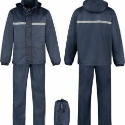 Promo ✨ BJØRNSON Dusch Regenpak Dames & Heren - Waterdicht - Maat M - Donkerblauw ⌛