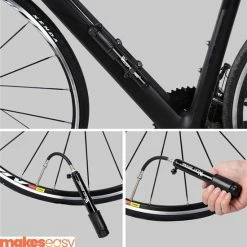 Promo 🔔 Makes Easy Fietspomp Racefiets | Mini Fietspomp | Met Flexible Slang | 8 Bar | Zwart ⭐ -MGO Leisure Wear winkel 550x586 3
