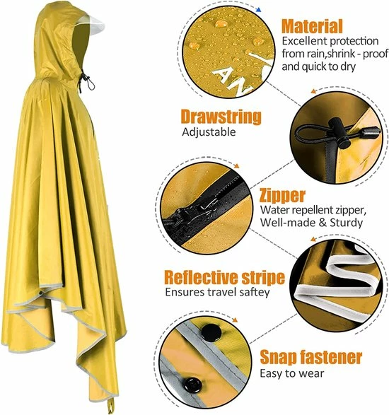Kopen π Anyoo Waterdichte Fietsponcho Fiets Regenjas Jas Capes Lichtgewicht Compact Herbruikbaar Voor Jongens Mannen Vrouwen Volwassenen π€© 6 Kopen π Anyoo Waterdichte Fietsponcho Fiets Regenjas Jas Capes Lichtgewicht Compact Herbruikbaar Voor Jongens Mannen Vrouwen Volwassenen π€© - Afbeelding 4