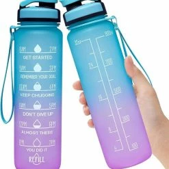 Beste recensies van 🔥 Mundo Drinkfles - 1 Liter - Waterfles - Lekvrij - Sport Bidon - Met Rietje - Met Motivatie Tekst - Roze Blauw - Bekend Van TikTok En Instagram 😉