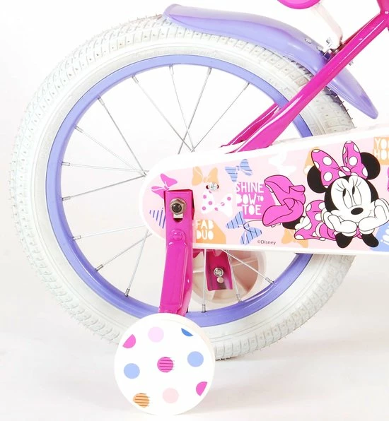 Beste deal 👏 Disney Minnie Cutest Ever! Kinderfiets - Meisjes - 16 Inch - Roze 🤩 4 Beste deal 👏 Disney Minnie Cutest Ever! Kinderfiets - Meisjes - 16 Inch - Roze 🤩 - Afbeelding 2