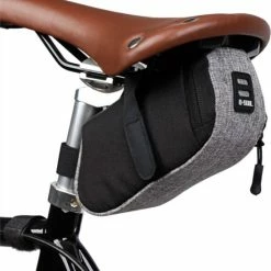 Promo 😀 Nixnix B-Soul - Zadeltas Voor MTB Fiets - Grijs - Fietstas - Fiets Zadeltas - Opberging Zadel - Voor Wielrennen , Mountainbike , Racefiets , Omafiets , Opafiets En Andere Fietsen - Regenbestendig - Waterbestendig - Fietszadeltas 🧨