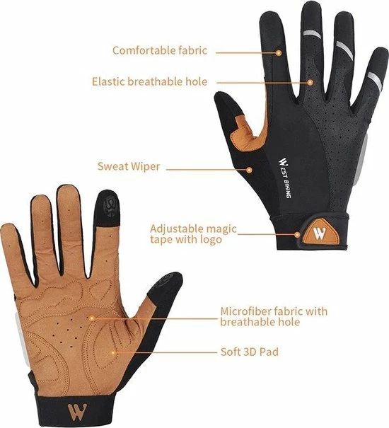 Flash-uitverkoop 🌟 Merkloos Fiets Handschoenen - Bruin - Heren - Dames - Unisex - Hand Schoenen - Mountainbike - Racefiets - Maat L 🎁 7 Flash-uitverkoop 🌟 Merkloos Fiets Handschoenen - Bruin - Heren - Dames - Unisex - Hand Schoenen - Mountainbike - Racefiets - Maat L 🎁 - Afbeelding 5