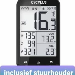 Gloednieuw 👍 Cycplus Fietscomputer Draadloos - Bluetooth 4.0 Fietscomputer - Nauwkeurige GPS - Inclusief Stuurhouder - Ondersteund Strava App - Waterdicht - 2.9inch Scherm Met Achtergrondverlichting - Kilometerteller - Fietsnavigatie ✨