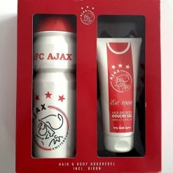 Kopen 🎁 AFC Ajax Ajax Bidon + Hair En Body Douchegel 🔔
