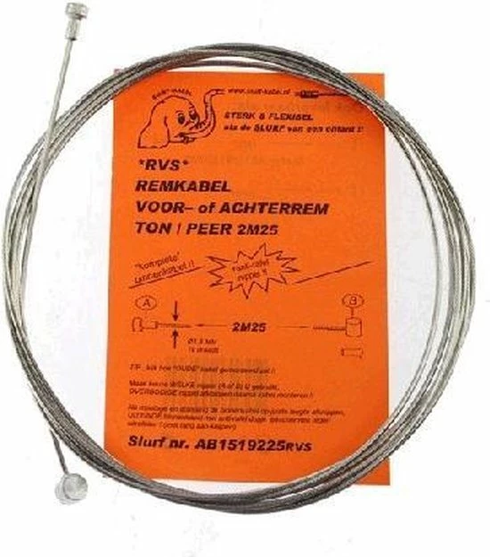 Gloednieuw 𧨠Slurf Remkabel Voor/achter 225 Cm π 4 Gloednieuw 𧨠Slurf Remkabel Voor/achter 225 Cm π - Afbeelding 2