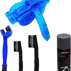 Beste deal 😀 Bluebird Fietsketting Reiniger Incl. 3 Borstels - Fiets Accessoires - Ketting Schoonmaken - 6 Delig - Fiets Onderhoud - Racefiets - Fietsgereedschap - Kettingborstel - Schrobber - Spray Fietsketting Reiniger Smeren - Bike Chain Cleaner 🎁
