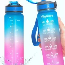 Aanbiedingen 🔔 Migliore Bidon 1 Liter - Met Rietje - BPA Vrij - Sport - Ook In 600 Ml En 2 Liter ❤️