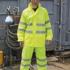 Beste deal 🧨 Merkloos REGENPAK - WATERPROOF - REGENJAS - REGENBROEK - REFLECTEREND - MAAT 2XL 😍