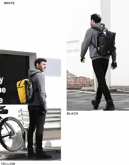 Top 10 🎉 RHINOWALK Fietstas - Rugzak - Rolltop - Schoudertas - Schooltas - Geel - Volledig Waterdicht 27L 😉 13 Top 10 🎉 RHINOWALK Fietstas - Rugzak - Rolltop - Schoudertas - Schooltas - Geel - Volledig Waterdicht 27L 😉 - Afbeelding 11