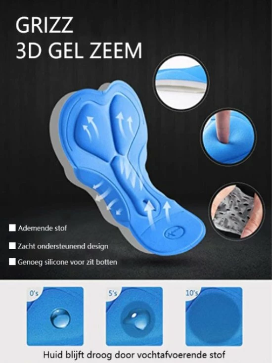 Kopen π Grizz Fietsbroek Heren Met Zeem - Fietsbroek Heren - M π 5 Kopen π Grizz Fietsbroek Heren Met Zeem - Fietsbroek Heren - M π - Afbeelding 3