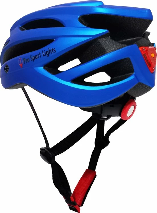 Aanbiedingen ⌛ Pro Sport Lights Fietshelm Mannen/vrouwen - Met Verlichting - Metallic Blauw - 54/61cm 😀 7 Aanbiedingen ⌛ Pro Sport Lights Fietshelm Mannen/vrouwen - Met Verlichting - Metallic Blauw - 54/61cm 😀 - Afbeelding 5
