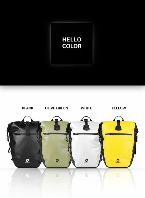 Top 10 🎉 RHINOWALK Fietstas - Rugzak - Rolltop - Schoudertas - Schooltas - Geel - Volledig Waterdicht 27L 😉 6 Top 10 🎉 RHINOWALK Fietstas - Rugzak - Rolltop - Schoudertas - Schooltas - Geel - Volledig Waterdicht 27L 😉 - Afbeelding 4