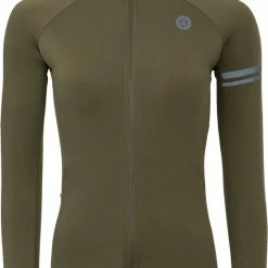 Groothandel 🛒 AGU Thermo Fietsshirt Lange Mouwen Essential Dames - Army Green - S 👍