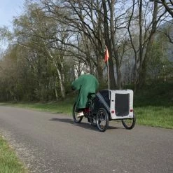 Promo ⭐ Flamingo Hondenfietskar - Remco - Grijs / Zwart - Speciaal Voor De Elektrische Fiets / E-Bike - 80x57x64cm ✔️ -MGO Leisure Wear winkel 550x823