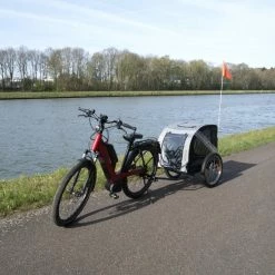 Promo ⭐ Flamingo Hondenfietskar - Remco - Grijs / Zwart - Speciaal Voor De Elektrische Fiets / E-Bike - 80x57x64cm ✔️ -MGO Leisure Wear winkel 550x825 19